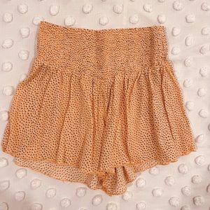 AERIE REAL GOOD SMOCKED HIGH WAISTED SHORT